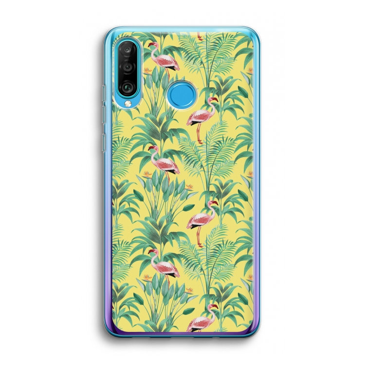 Flamingo party: Huawei P30 Lite Transparant Hoesje