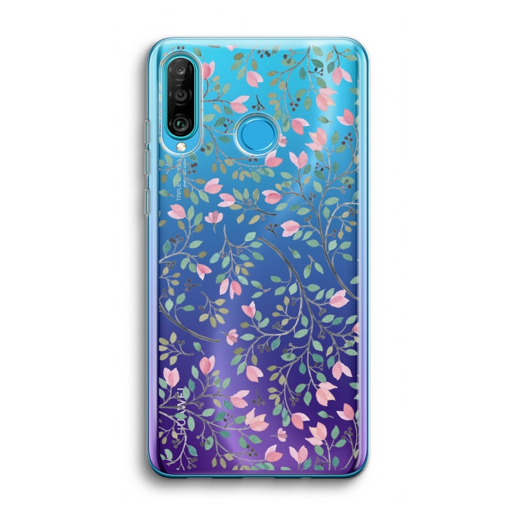 Sierlijke bloemen: Huawei P30 Lite Transparant Hoesje