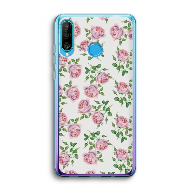 Kleine roosjes: Huawei P30 Lite Transparant Hoesje