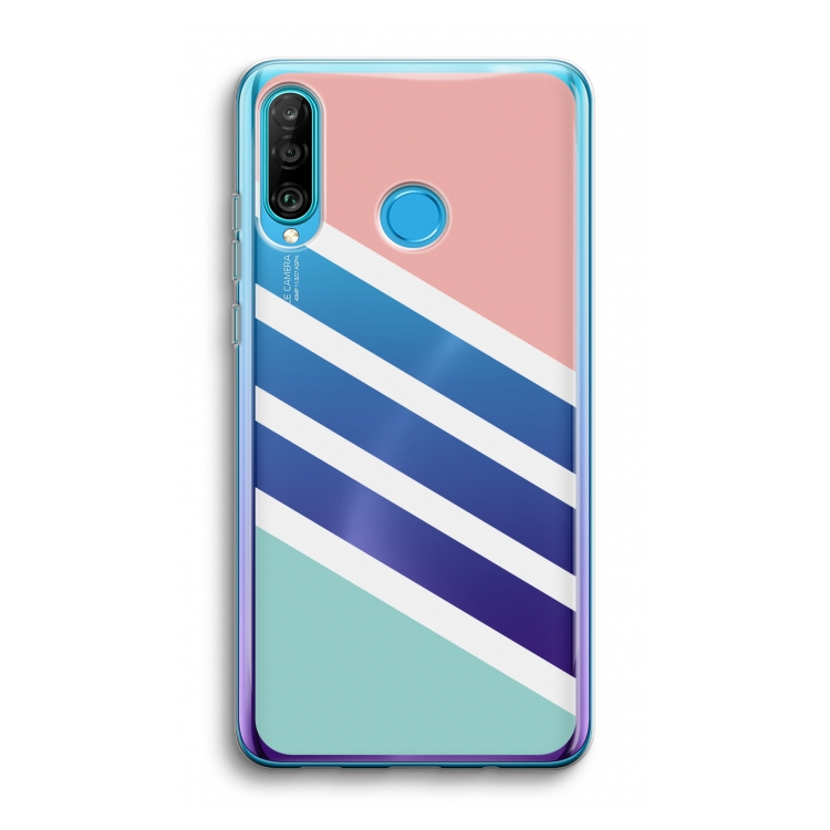 Strepen pastel: Huawei P30 Lite Transparant Hoesje