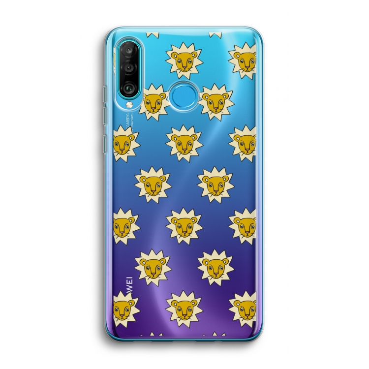 Leeuwenkoppen: Huawei P30 Lite Transparant Hoesje