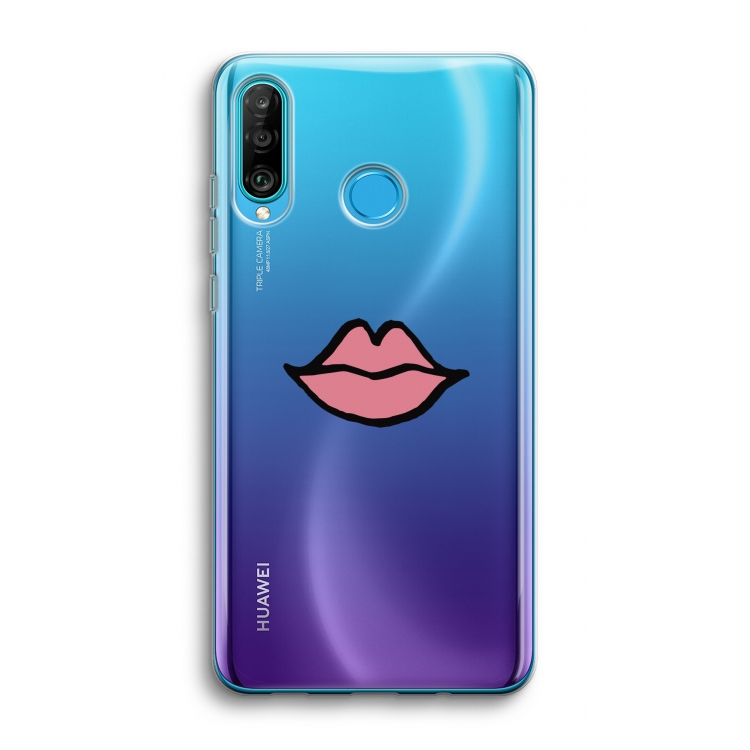 Kusje: Huawei P30 Lite Transparant Hoesje