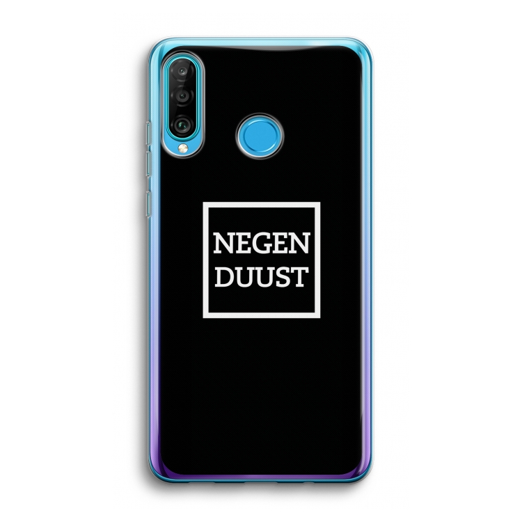 Negenduust black: Huawei P30 Lite Transparant Hoesje