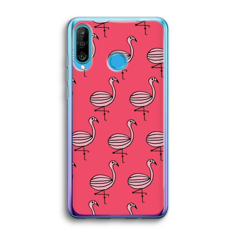 Flamingo: Huawei P30 Lite Transparant Hoesje