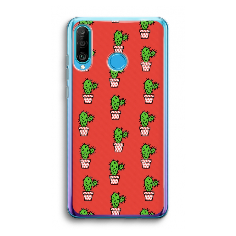 Mini cactus: Huawei P30 Lite Transparant Hoesje