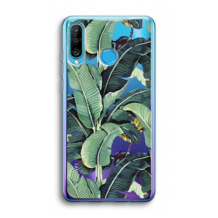 Bananenbladeren: Huawei P30 Lite Transparant Hoesje