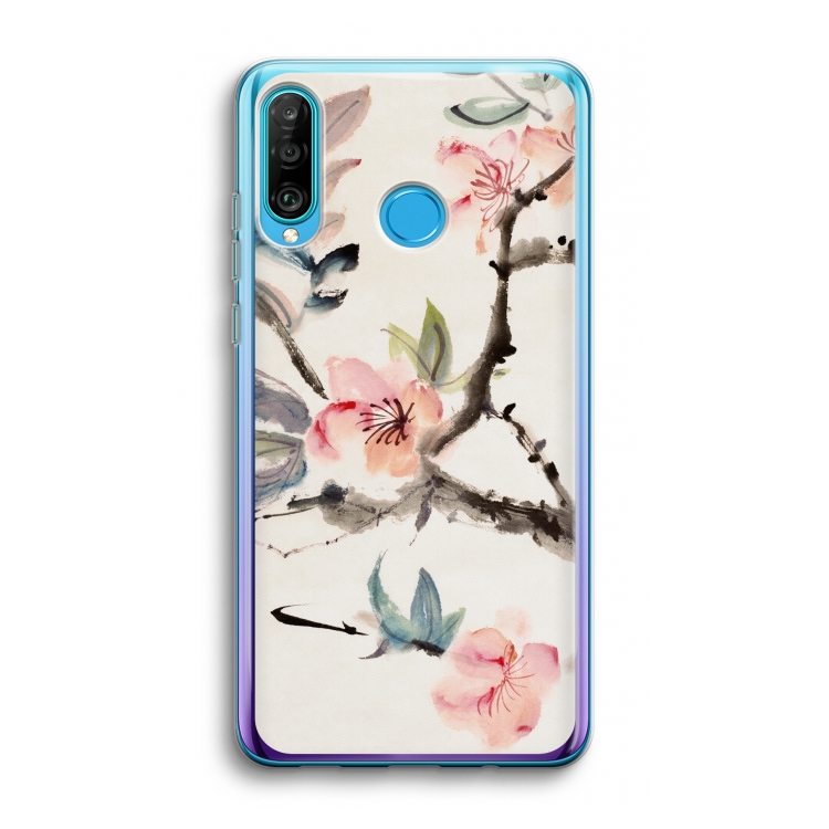 Japanse bloemen: Huawei P30 Lite Transparant Hoesje