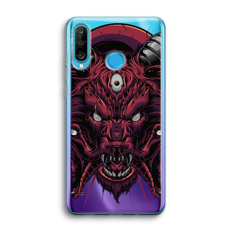 Hell Hound and Serpents: Huawei P30 Lite Transparant Hoesje