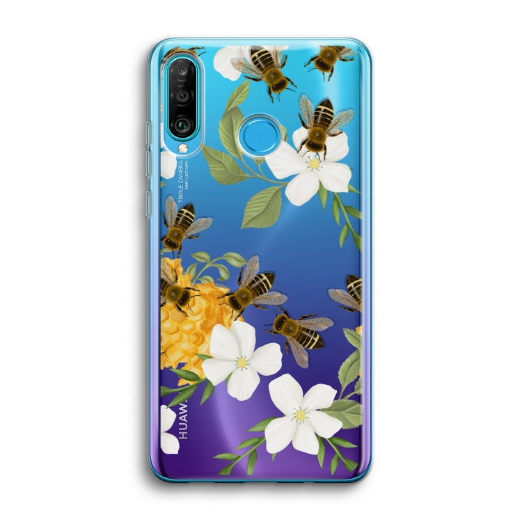 No flowers without bees: Huawei P30 Lite Transparant Hoesje