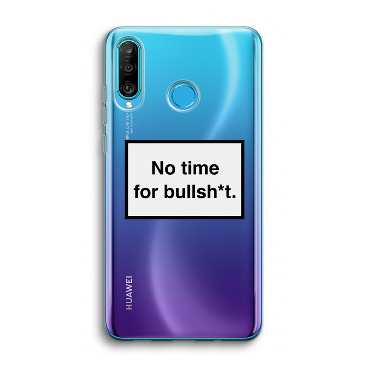 No time: Huawei P30 Lite Transparant Hoesje