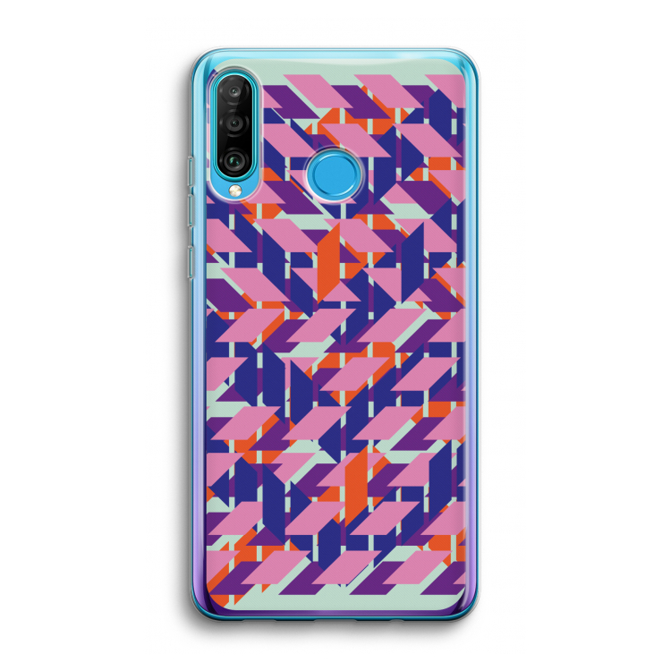 Skew Blush 3: Huawei P30 Lite Transparant Hoesje