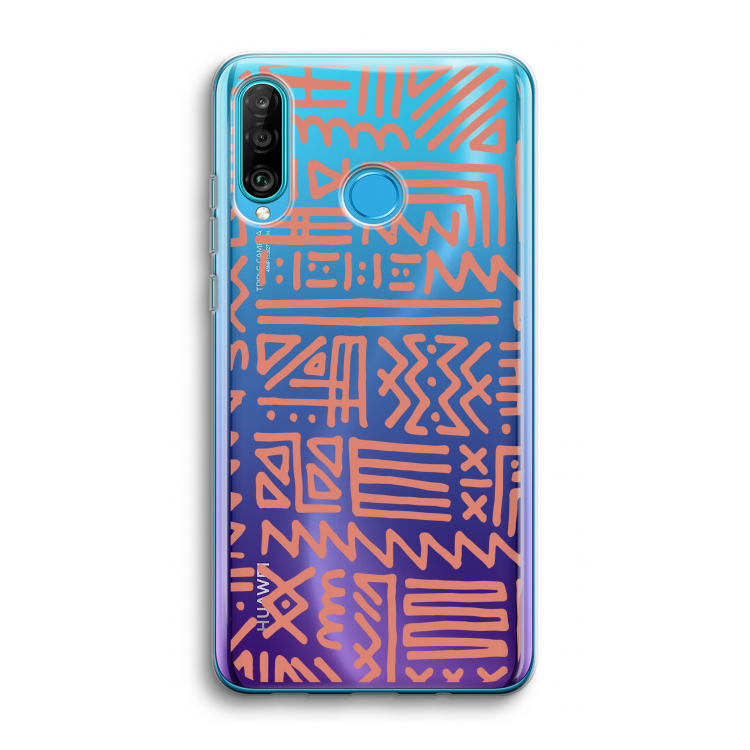 Marrakech Pink: Huawei P30 Lite Transparant Hoesje