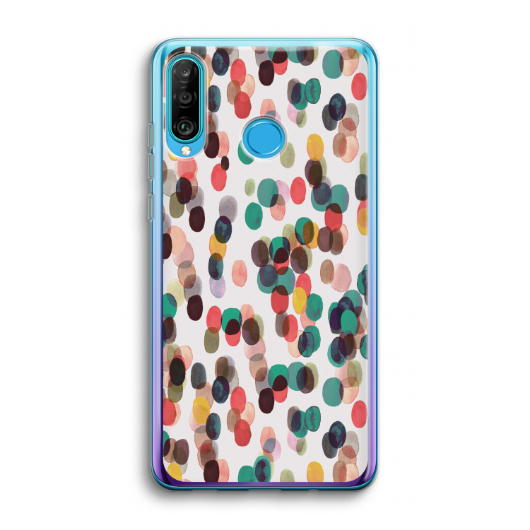 Tropical Dots: Huawei P30 Lite Transparant Hoesje