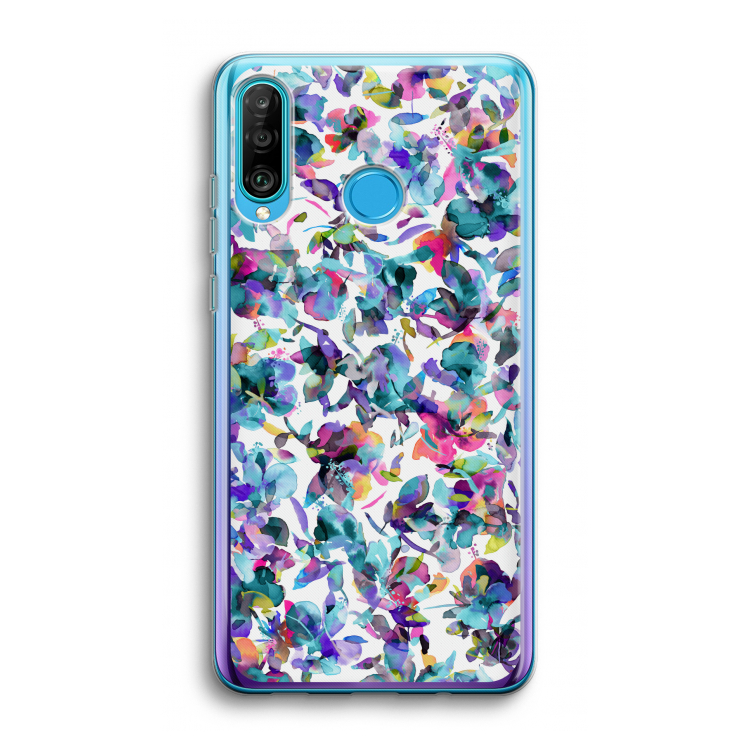Hibiscus Flowers: Huawei P30 Lite Transparant Hoesje
