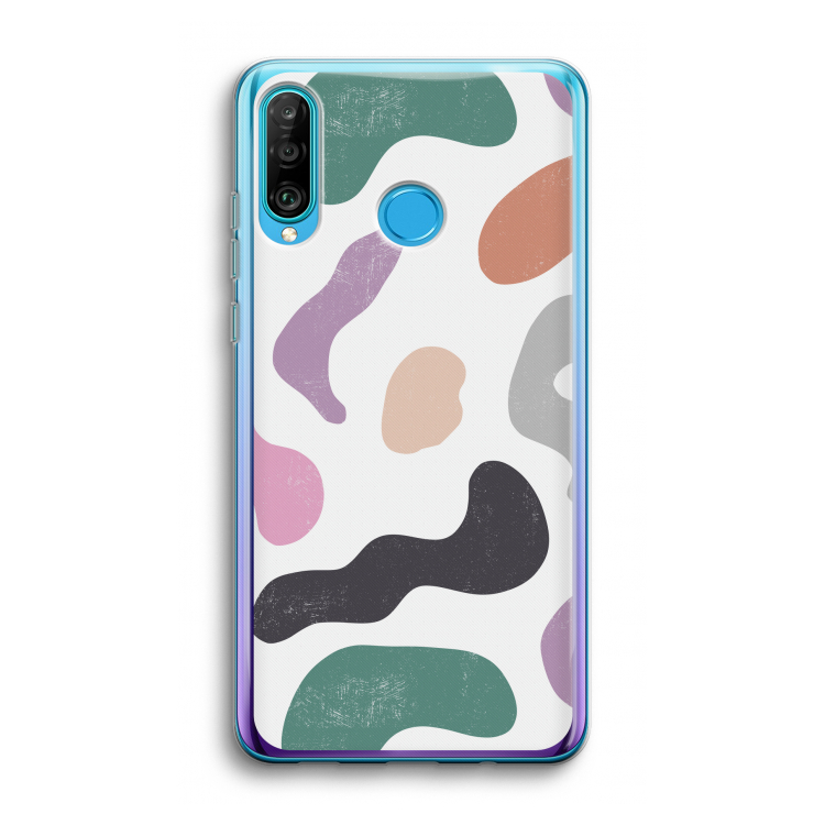 Memphis Shapes: Huawei P30 Lite Transparant Hoesje