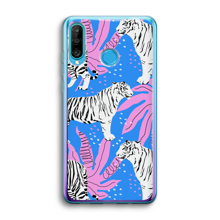 Tijger: Huawei P30 Lite Transparant Hoesje