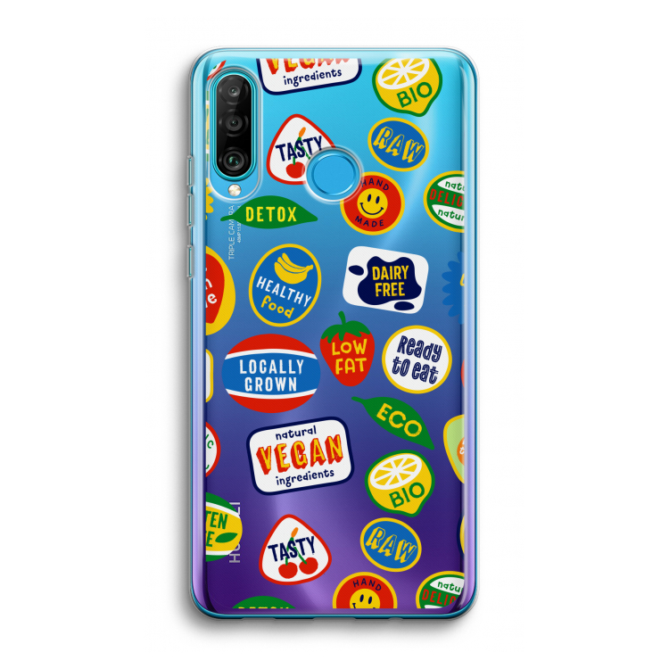 Fruitsticker: Huawei P30 Lite Transparant Hoesje