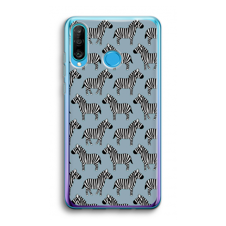 Zebra: Huawei P30 Lite Transparant Hoesje