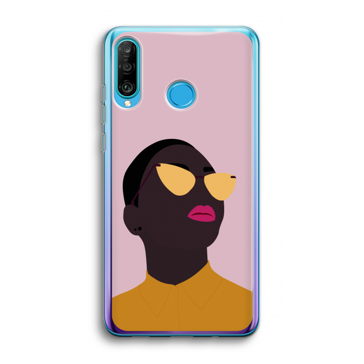 Yellow glasses: Huawei P30 Lite Transparant Hoesje