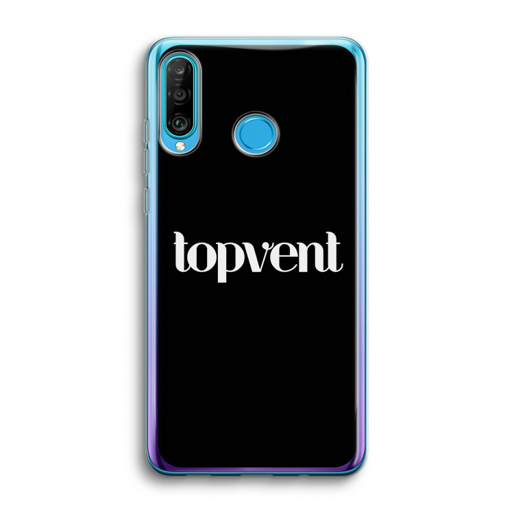 Topvent Zwart: Huawei P30 Lite Transparant Hoesje