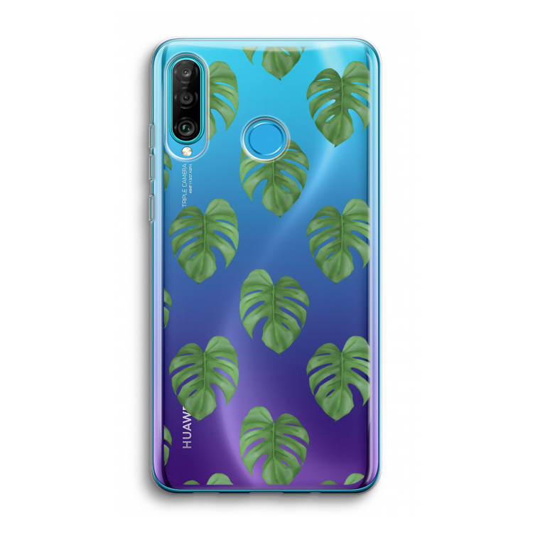 Monstera leaves: Huawei P30 Lite Transparant Hoesje