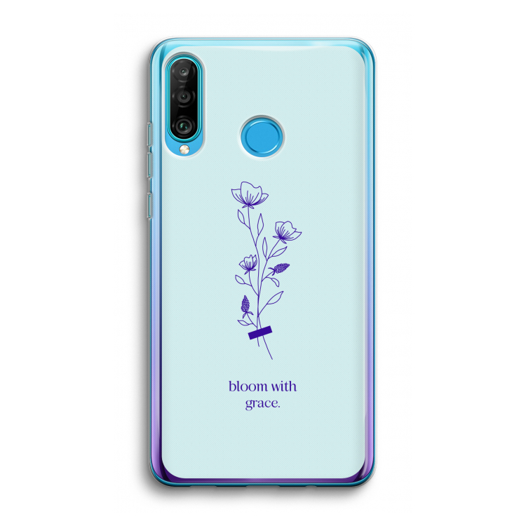 Bloom with grace: Huawei P30 Lite Transparant Hoesje