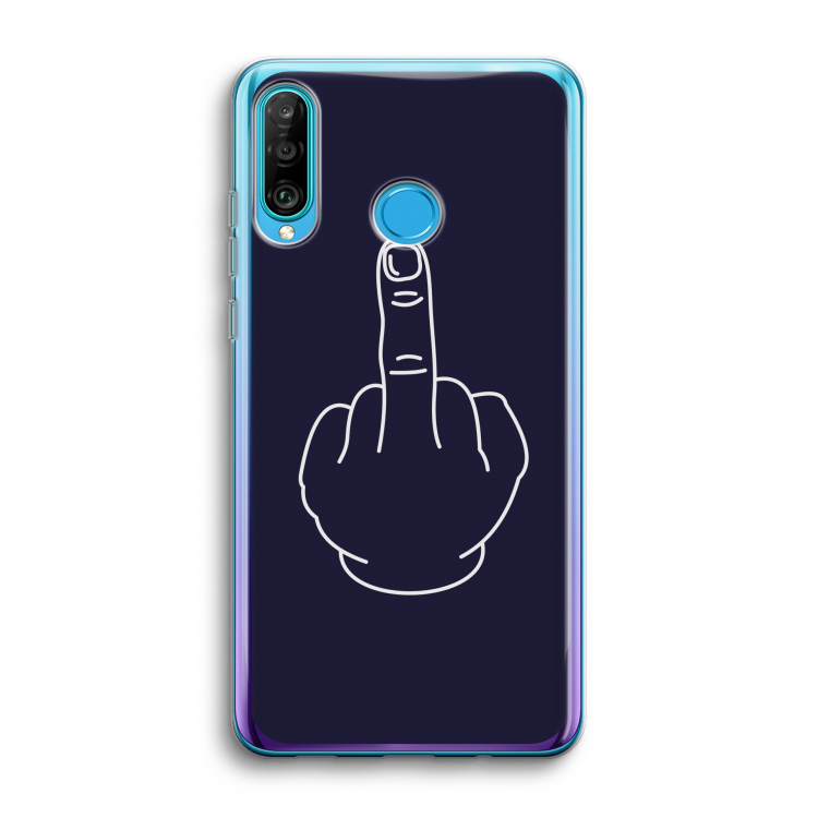F**k U: Huawei P30 Lite Transparant Hoesje