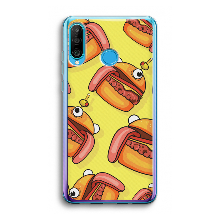 Hamburger: Huawei P30 Lite Transparant Hoesje
