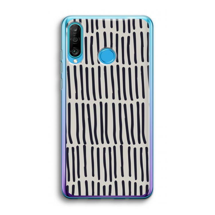 Moroccan stripes: Huawei P30 Lite Transparant Hoesje