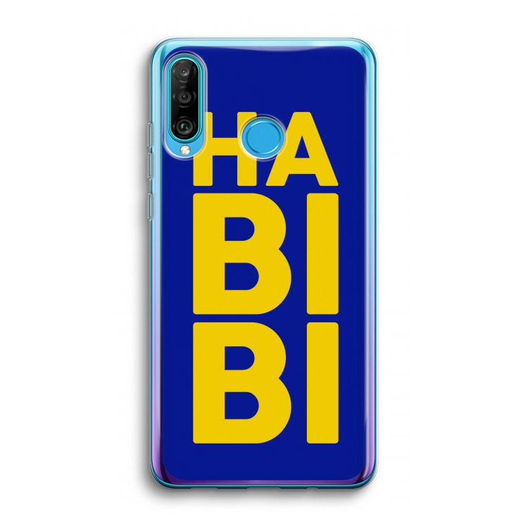 Habibi Blue: Huawei P30 Lite Transparant Hoesje