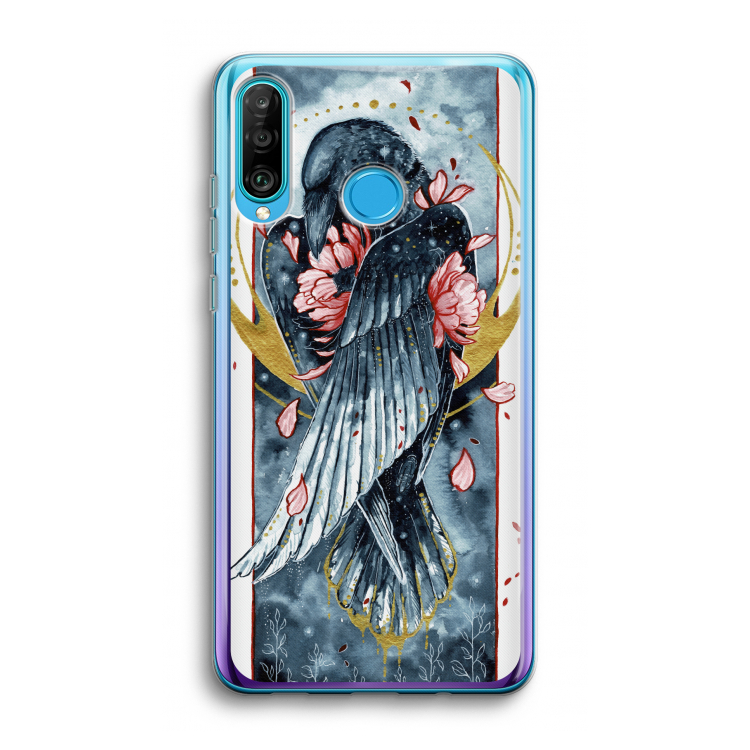 Golden Raven: Huawei P30 Lite Transparant Hoesje