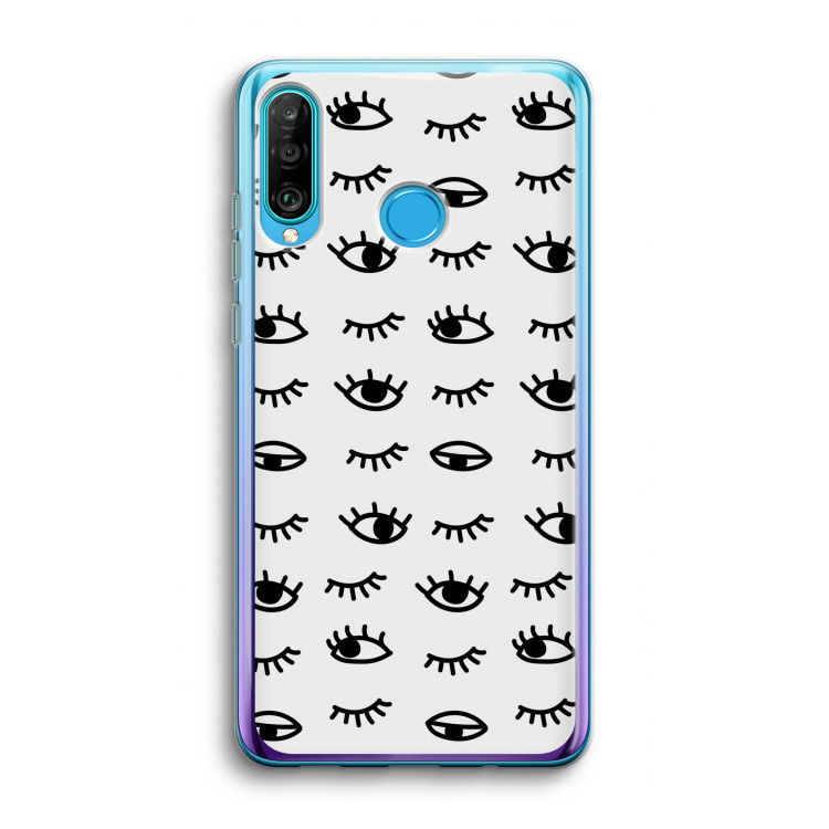 Eye pattern #2: Huawei P30 Lite Transparant Hoesje