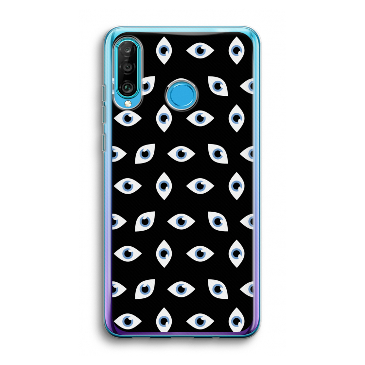 Eyes pattern: Huawei P30 Lite Transparant Hoesje