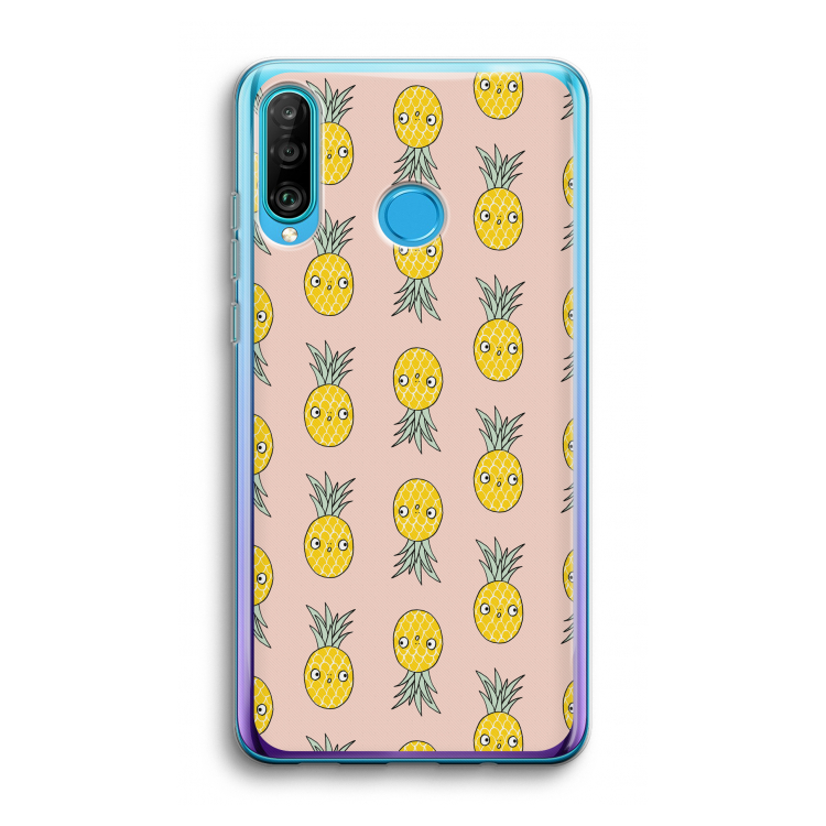 Ananas: Huawei P30 Lite Transparant Hoesje