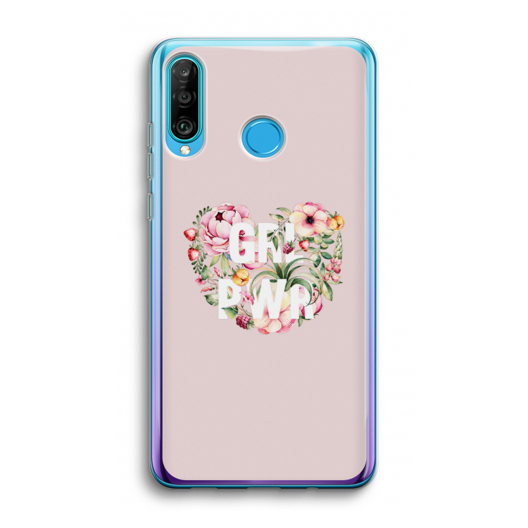 GRL PWR Flower: Huawei P30 Lite Transparant Hoesje