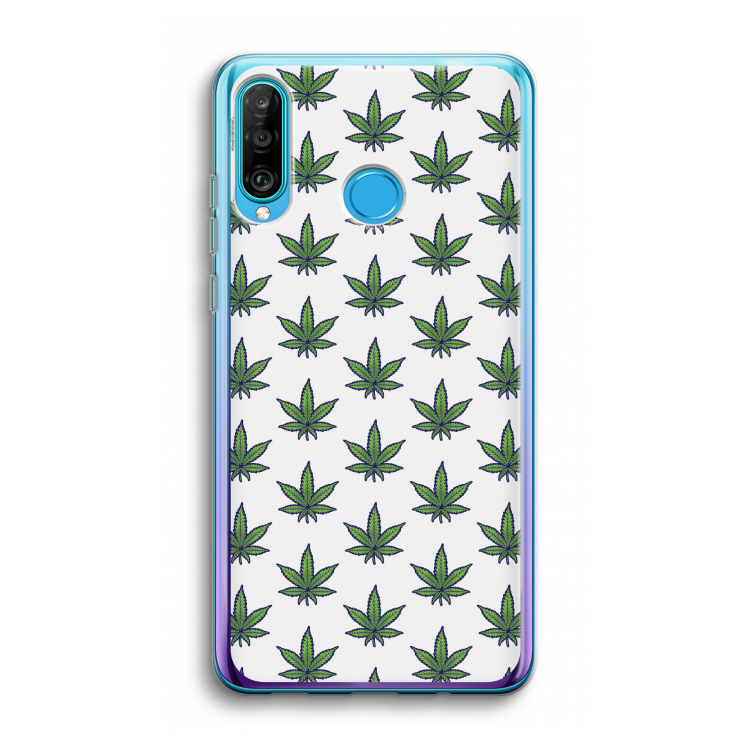 Weed: Huawei P30 Lite Transparant Hoesje