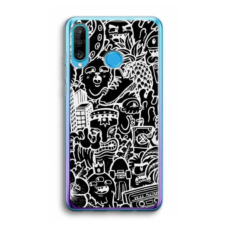 Vexx Black Mixtape: Huawei P30 Lite Transparant Hoesje