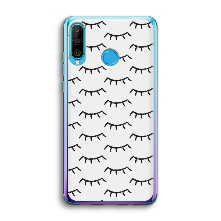 Wimpers: Huawei P30 Lite Transparant Hoesje
