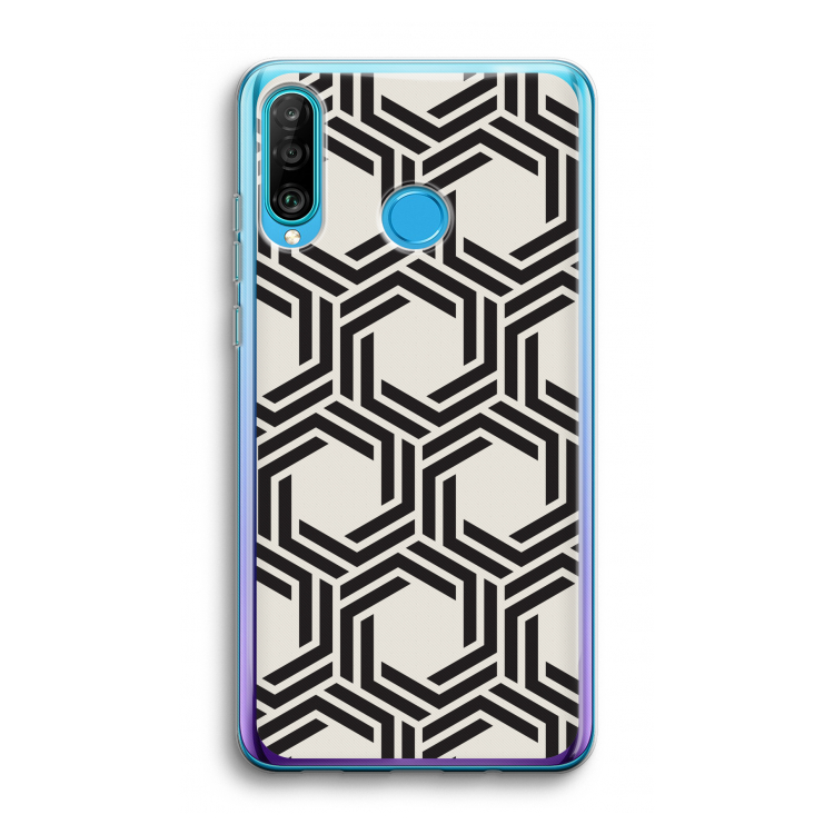 Geometrisch patroon: Huawei P30 Lite Transparant Hoesje