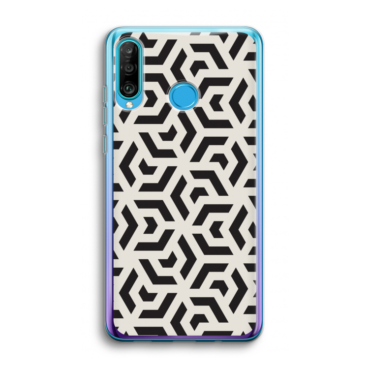 Crazy pattern: Huawei P30 Lite Transparant Hoesje