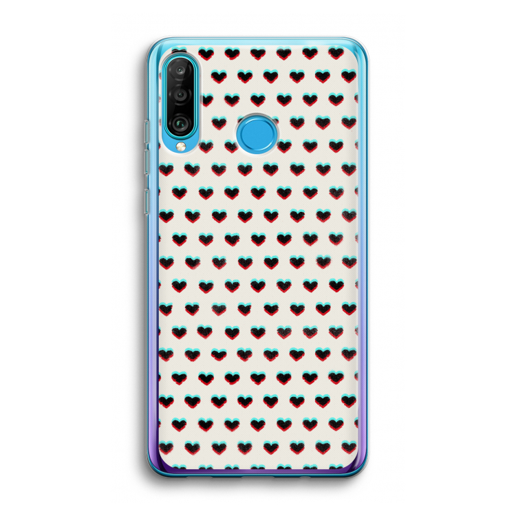 Hartjes: Huawei P30 Lite Transparant Hoesje