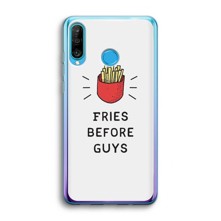 Fries before guys: Huawei P30 Lite Transparant Hoesje