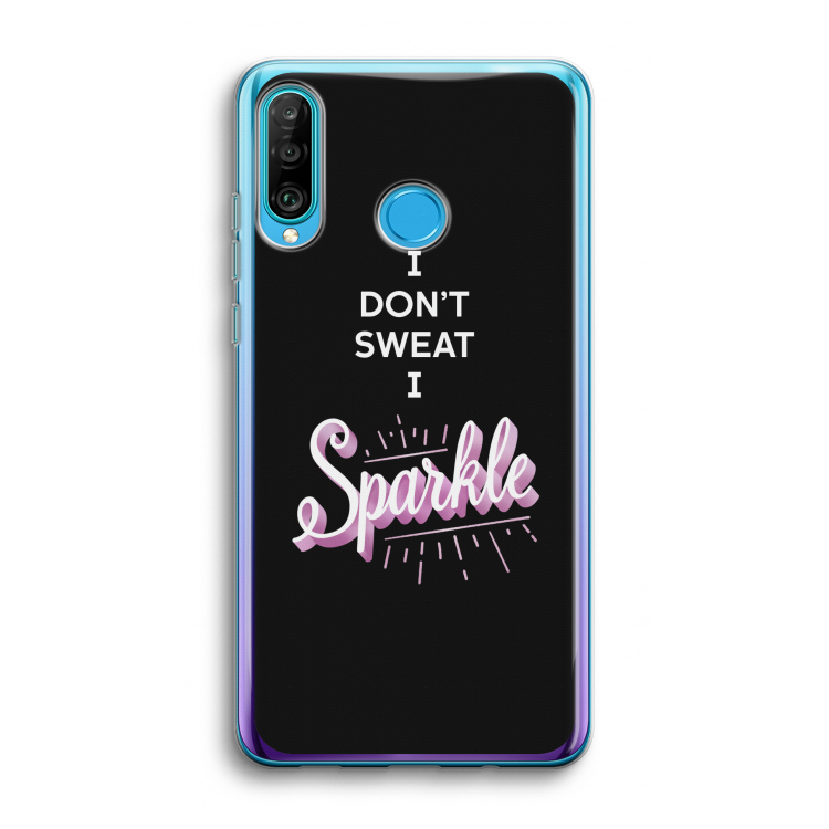 Sparkle quote: Huawei P30 Lite Transparant Hoesje