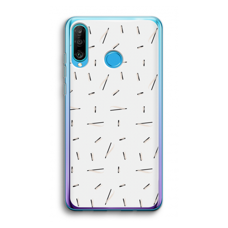 Hipster stripes: Huawei P30 Lite Transparant Hoesje
