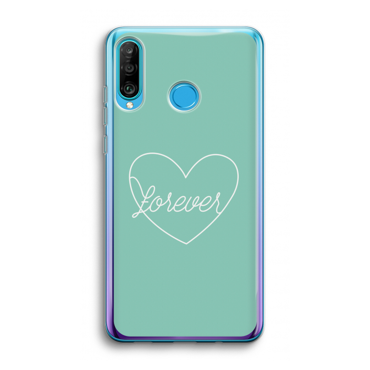 Forever heart pastel: Huawei P30 Lite Transparant Hoesje