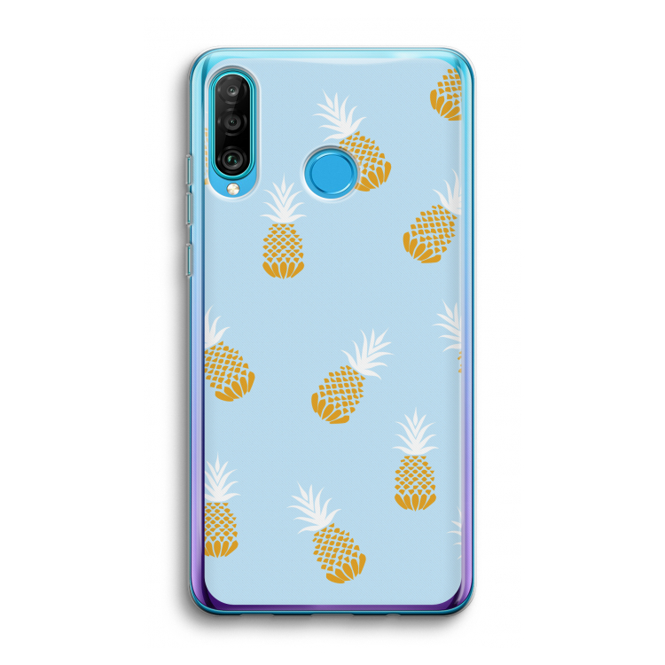 Ananasjes: Huawei P30 Lite Transparant Hoesje