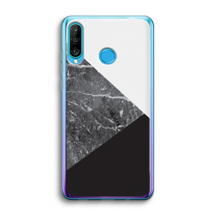 Combinatie marmer: Huawei P30 Lite Transparant Hoesje