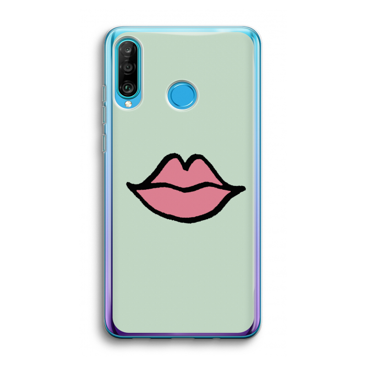 Kusje: Huawei P30 Lite Transparant Hoesje