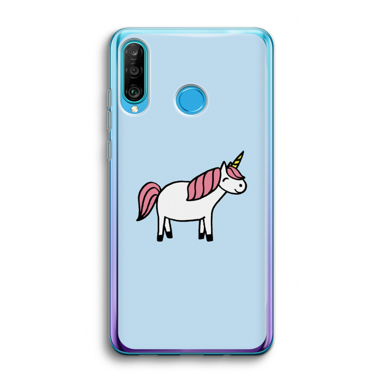 Eenhoorn: Huawei P30 Lite Transparant Hoesje