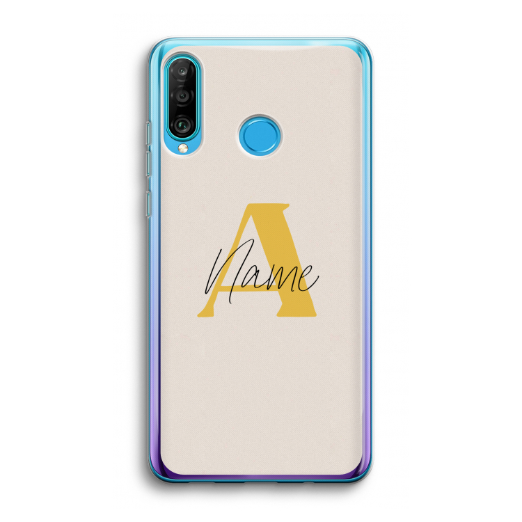 Amber Script: Huawei P30 Lite Transparant Hoesje